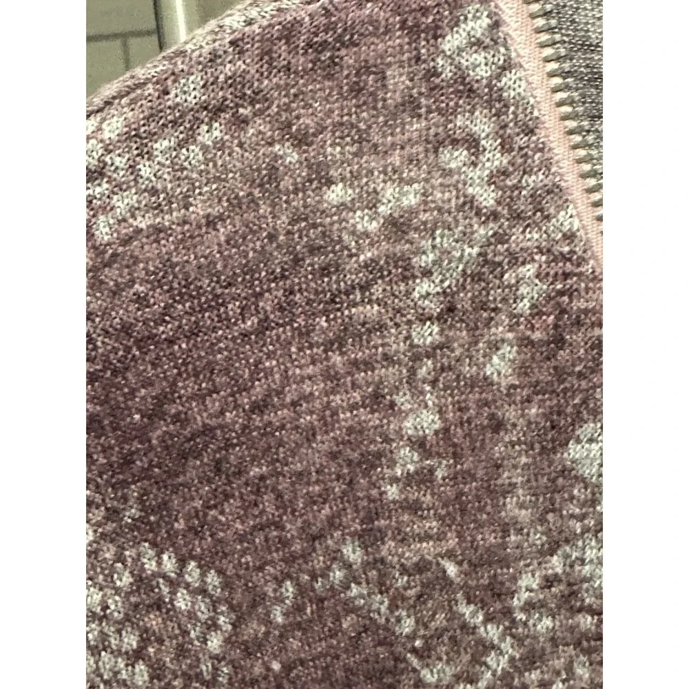 Michael Kors XL Purple Snakeskin Midi Dress Light Weight Stretch Half Zip